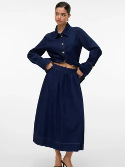 Maiken Nederdel, Dark Blue Denim, L