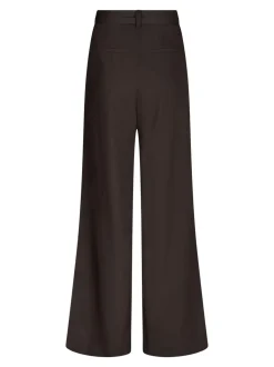 Malba Poplin Bukser, Dark Brown, 36