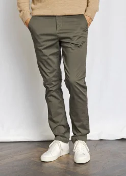 Malik Regular Fit Chinos, Army, W36/L32