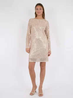 Maline Sequins Kjole, Rose Gold, 34