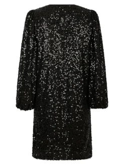 Manni Sequins Kjole, Black, 36