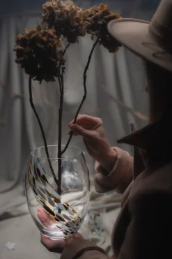 Marble Elipse Vase, Brun/Klar