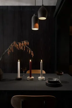 Marble Round Lysestage, Desert Beige