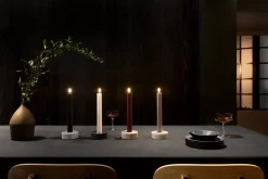 Marble Round Lysestage, Desert Beige