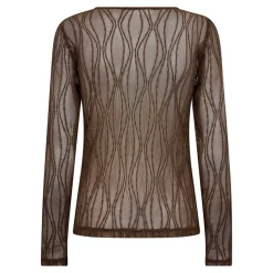 MarcyCC Mesh Bluse, Mocca, M