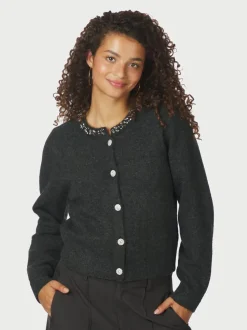 Marie Stone Knit Cardigan, Antracit, 38
