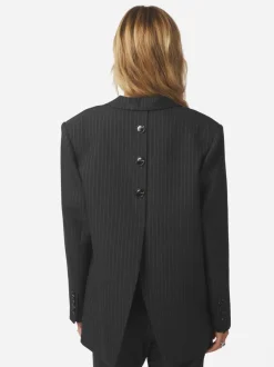 Marielle Button Back Blazer, Antracit, 38