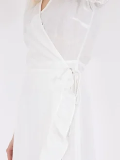 Mariette Linen Kjole, Hvid, 36