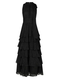 Marli Glitz Kjole, Black, 38