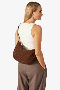 Marlin Braided Skuldertaske, Chocolate