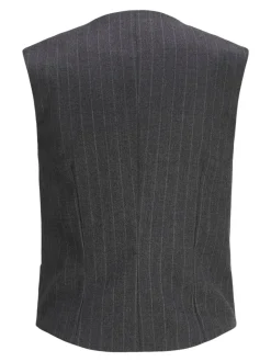 Mary Brushed Vest, Dark Grey Melange, XXS