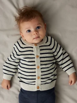 Mast Knit Cardigan, Peyote Melange, 86 cm