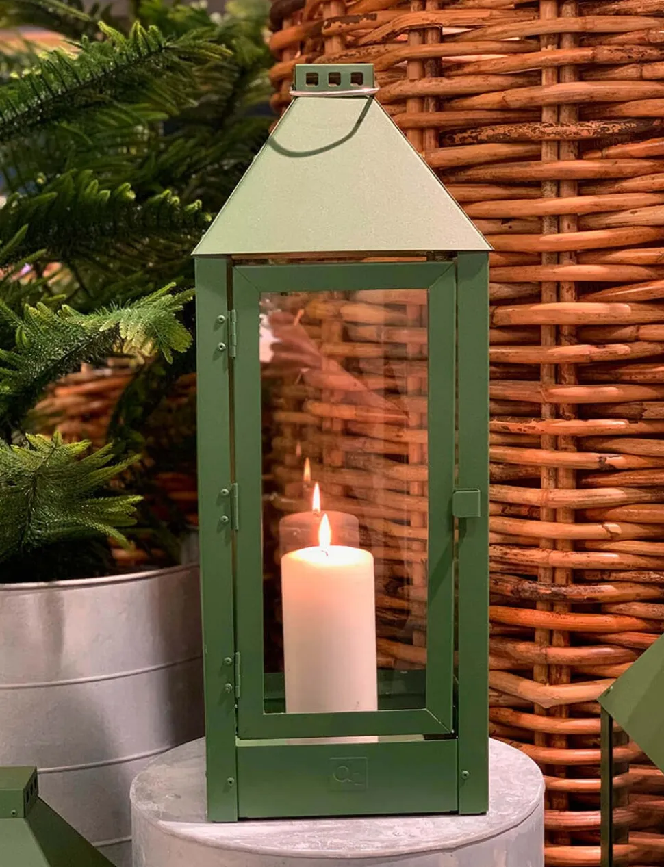Maxi Lanterne, Olivengrøn, 22x,5x60x22,5 cm