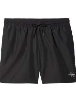 Medium Drawstring Badebukser, Black, M