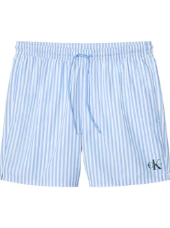 Medium Drawstring Badebukser, 20186 Penny Stripe+Blue Descent , XXL