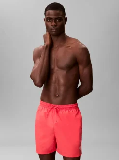 Medium Drawstring Badebukser, Punch Pink, M