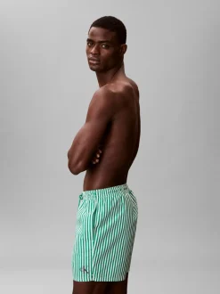 Medium Drawstring Badebukser, 20186 Penny Stripe+Mardi Gras Green, XXL