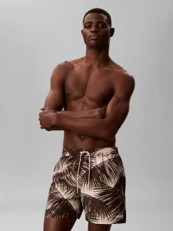 Medium Drawstring Badeshorts, Adventure Palm Oatmeal, XXL