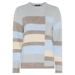 Melange Mix Striktrøje, Light Blue Melange, L