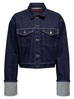 Mercer Fold Up Denimjakke, Dark Blue Denim, XL