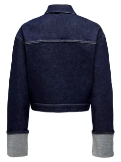 Mercer Fold Up Denimjakke, Dark Blue Denim, XL