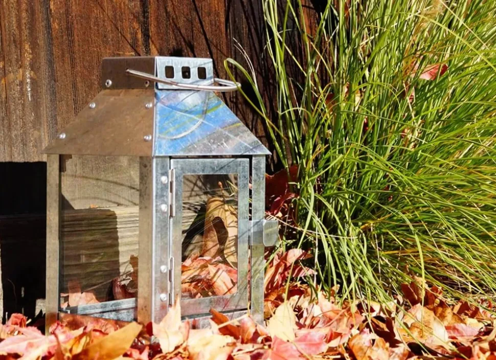 Micro Lanterne, Galvanized, 12,5x25x12,5 cm