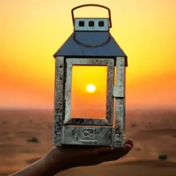 Micro Lanterne, Galvanized, 12,5x25x12,5 cm