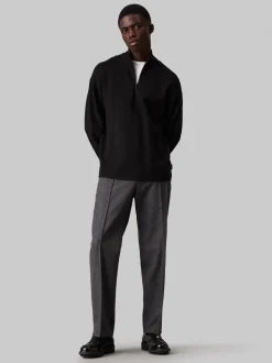 Milano Stitch Q-Zip Striktrøje, Ck Black, XL