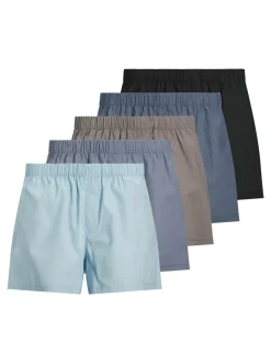 Milano Woven 5-pak Boxershorts, Chambray Blue, S
