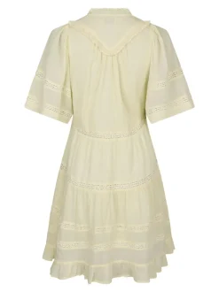 Milene S Voile Kjole, Light Yellow, 36