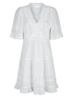 Milene S Voile Kjole, White, 42