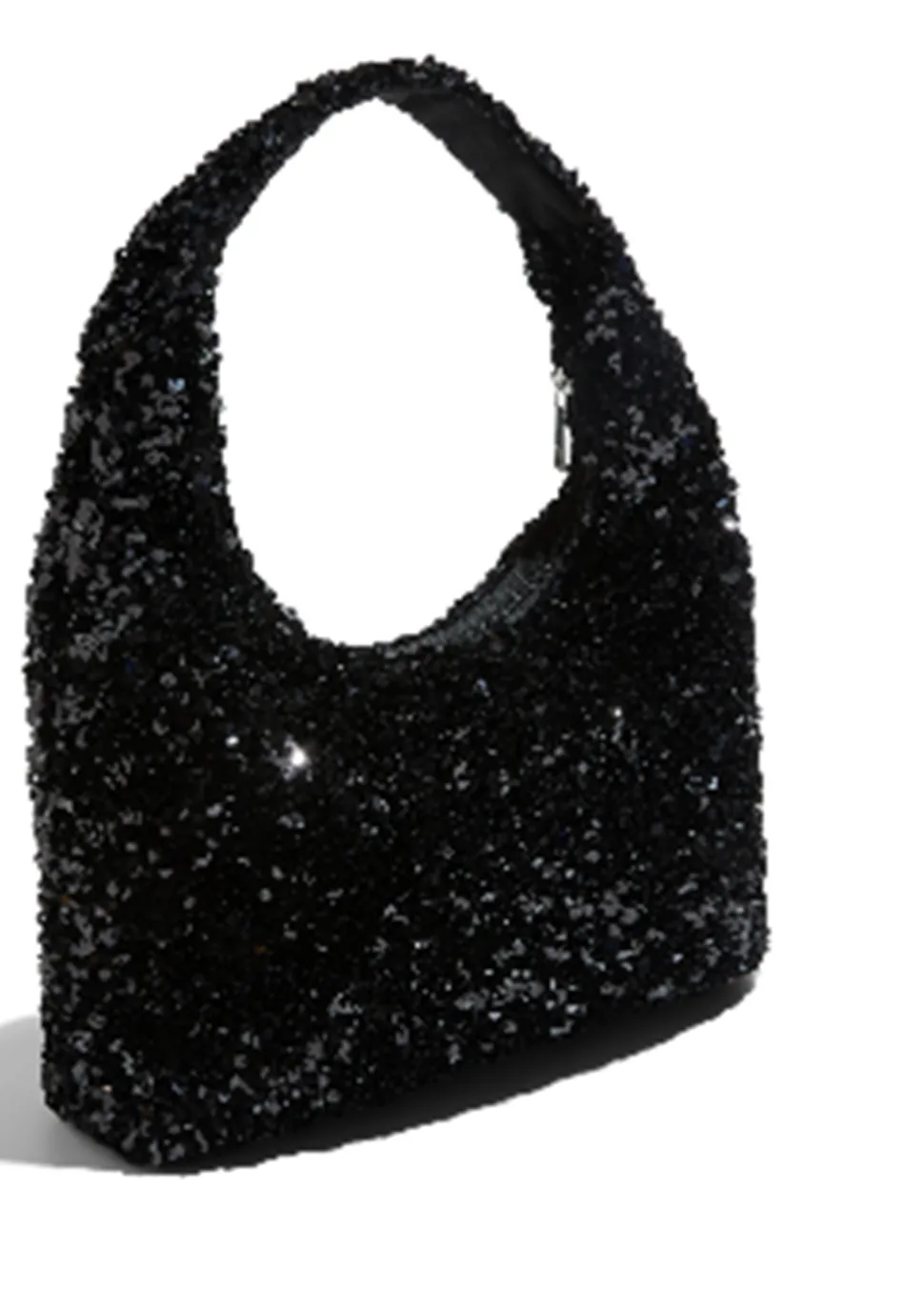 Milla Glitter Skuldertaske, Black