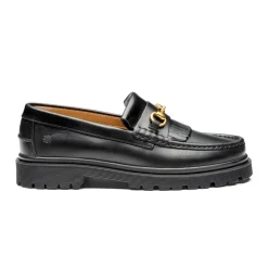 Milton Loafers. Black Leather. 43