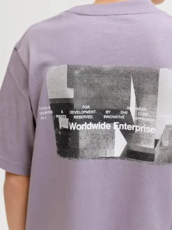 Mineral Photo Back T-shirt, Purple Ash, 152 cm