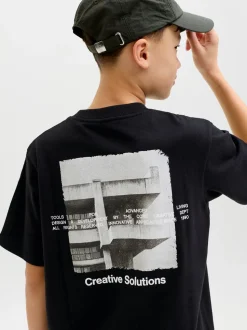 Mineral Photo Back T-shirt, Black, 152 cm