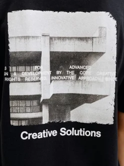 Mineral Photo Back T-shirt, Black, 152 cm