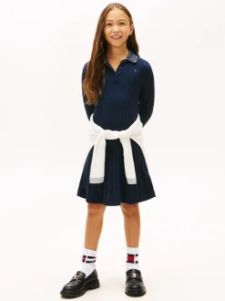 Mini Cable Kjole, Dark Night Navy, 164 cm