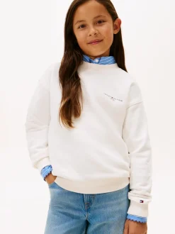 Mini Corp C-Neck Sweatshirt, Ancient White, 164 cm