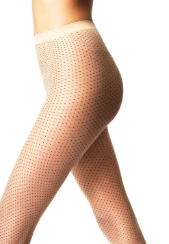 Mini Dot Tights, Fairly Light/Black, M