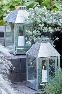 Mini Lanterne, Galvaniseret, 17x33,5x17 cm