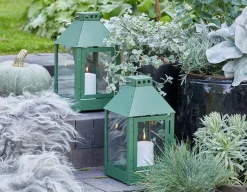 Mini Lanterne, Olivengrøn, 17x33,5x17 cm