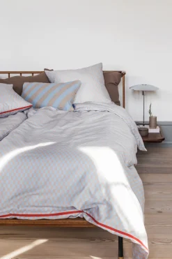 Mini Sengesæt, Light Blue/Tan, 140x200 cm