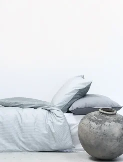 Mini Strib Sengelinned, Grå, 140x220 cm