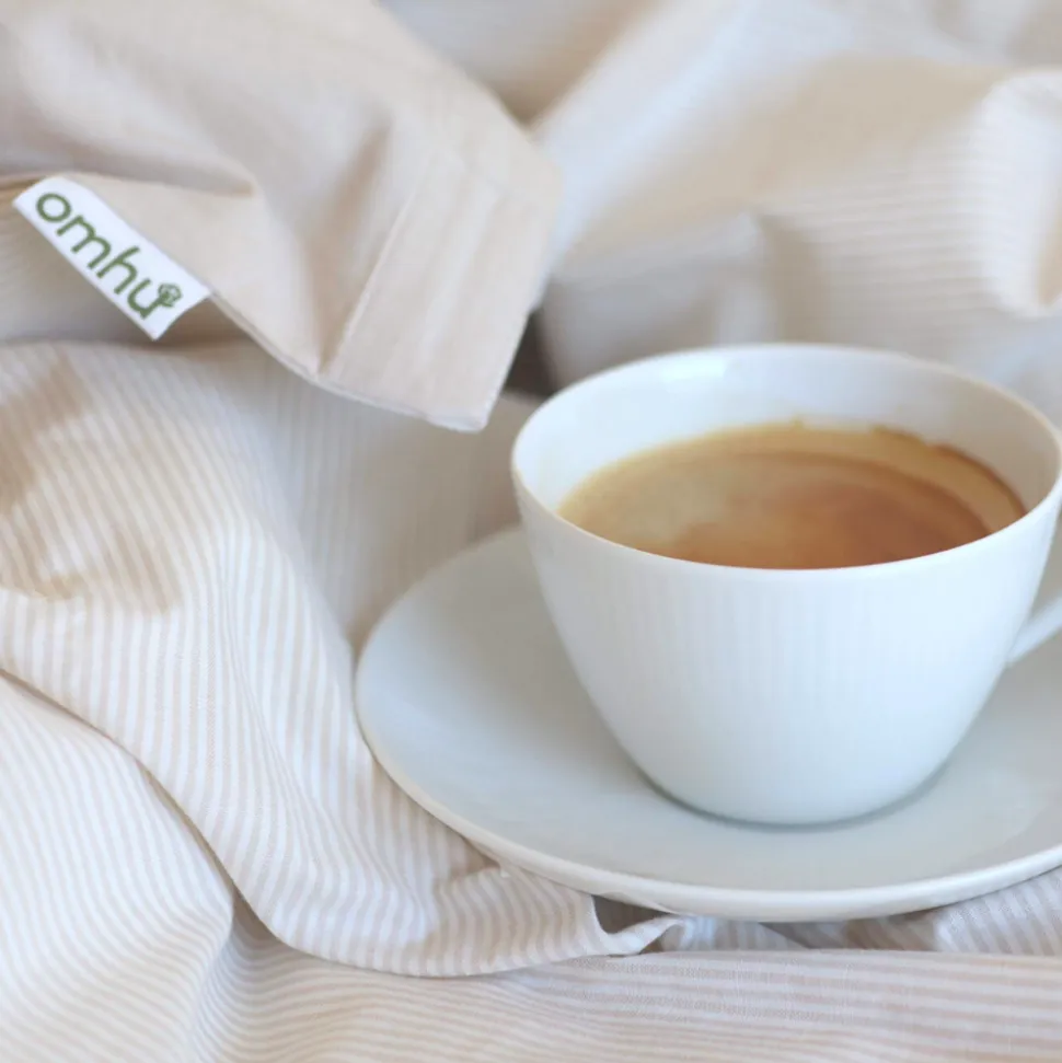 Mini Strib Sengelinned, Sand, 140x220 cm