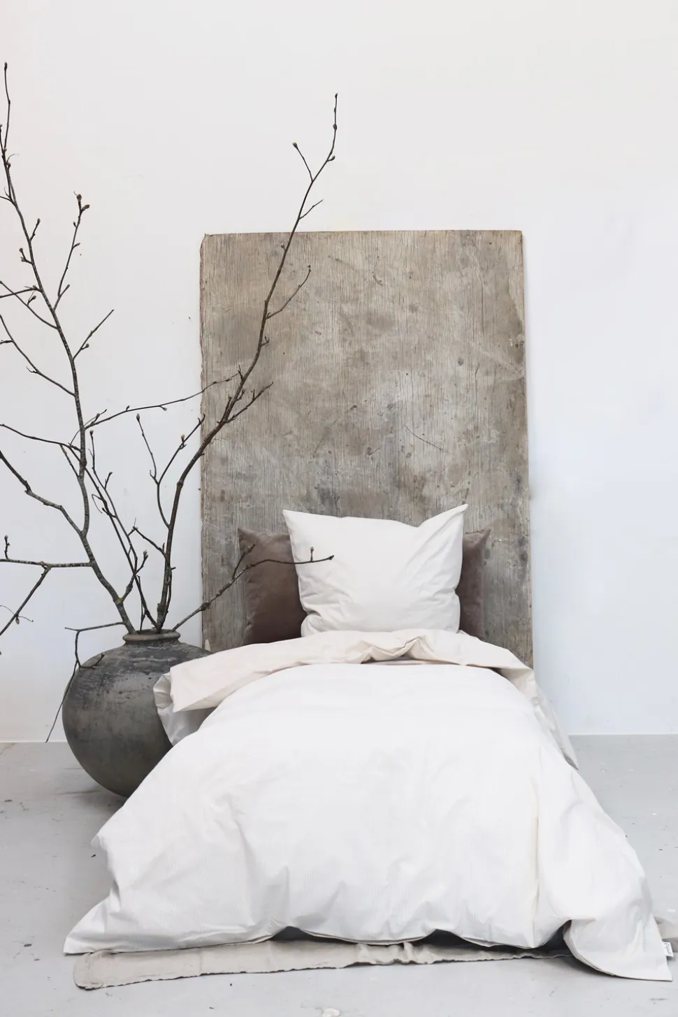 Mini Strib Sengelinned, Sand, 140x220 cm