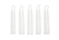 Mini Twist 10-pak Stearinlys, Hvid