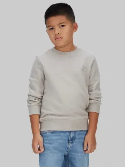 Mono Mini Badge Sweatshirt, Ancient Marble, 164 cm