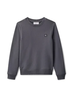 Mono Mini Badge Sweatshirt, Coal, 152 cm