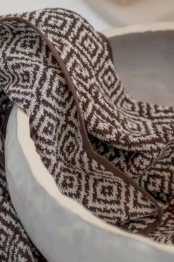 Morocco Håndklæde, Chocolate/Off-white, 70x135 cm