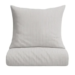 Multi Stripe Sengelinned, Mud, 140x200 cm